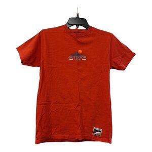 Men’s classic fit Vans, short sleeve orange T-shirt, size small